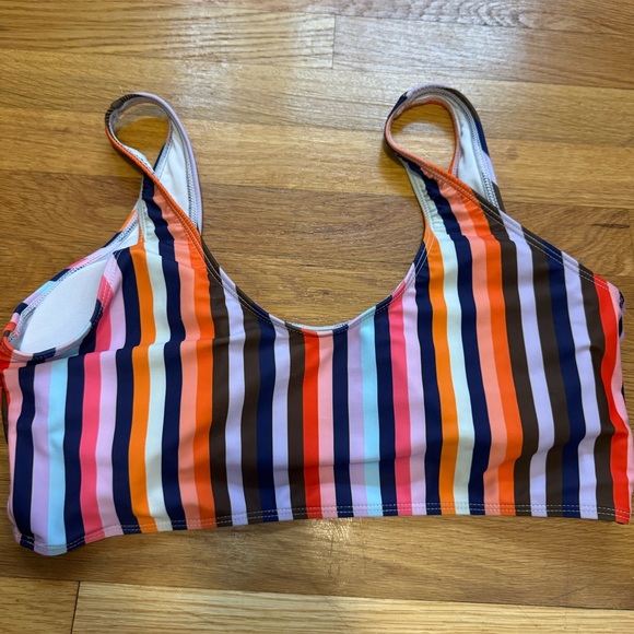 Colorful Striped Pullover Bikini Top - Picture 2 of 6